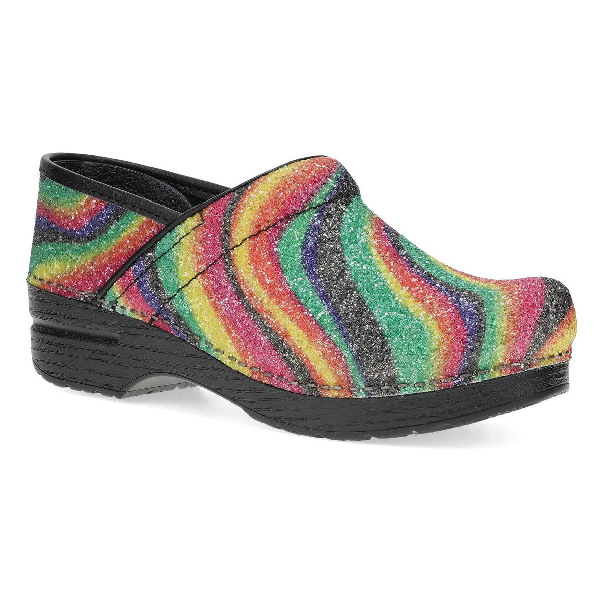 Dansko Professional Prism Stripe Glitter Clog