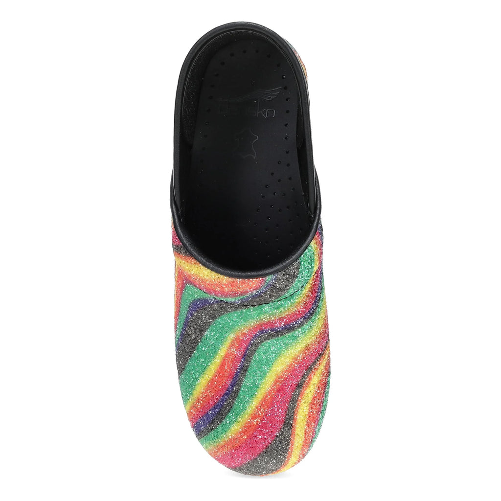 Dansko Professional Prism Stripe Glitter Clog