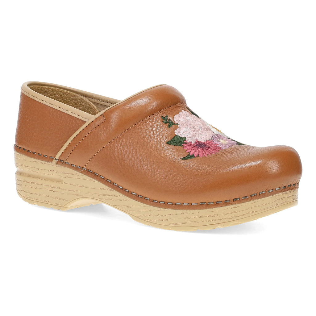 Dansko Professional Tan Embroidered Clog