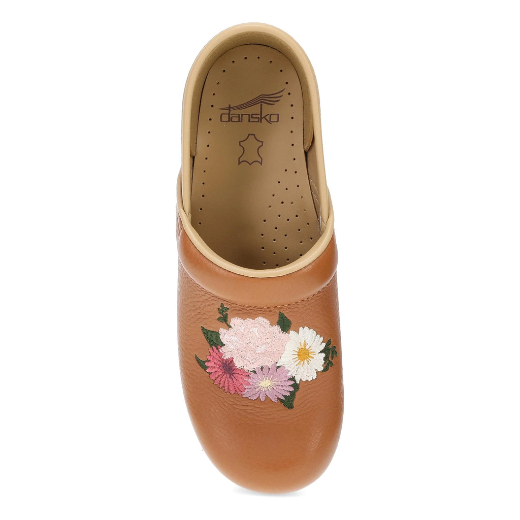 Dansko Professional Tan Embroidered Clog