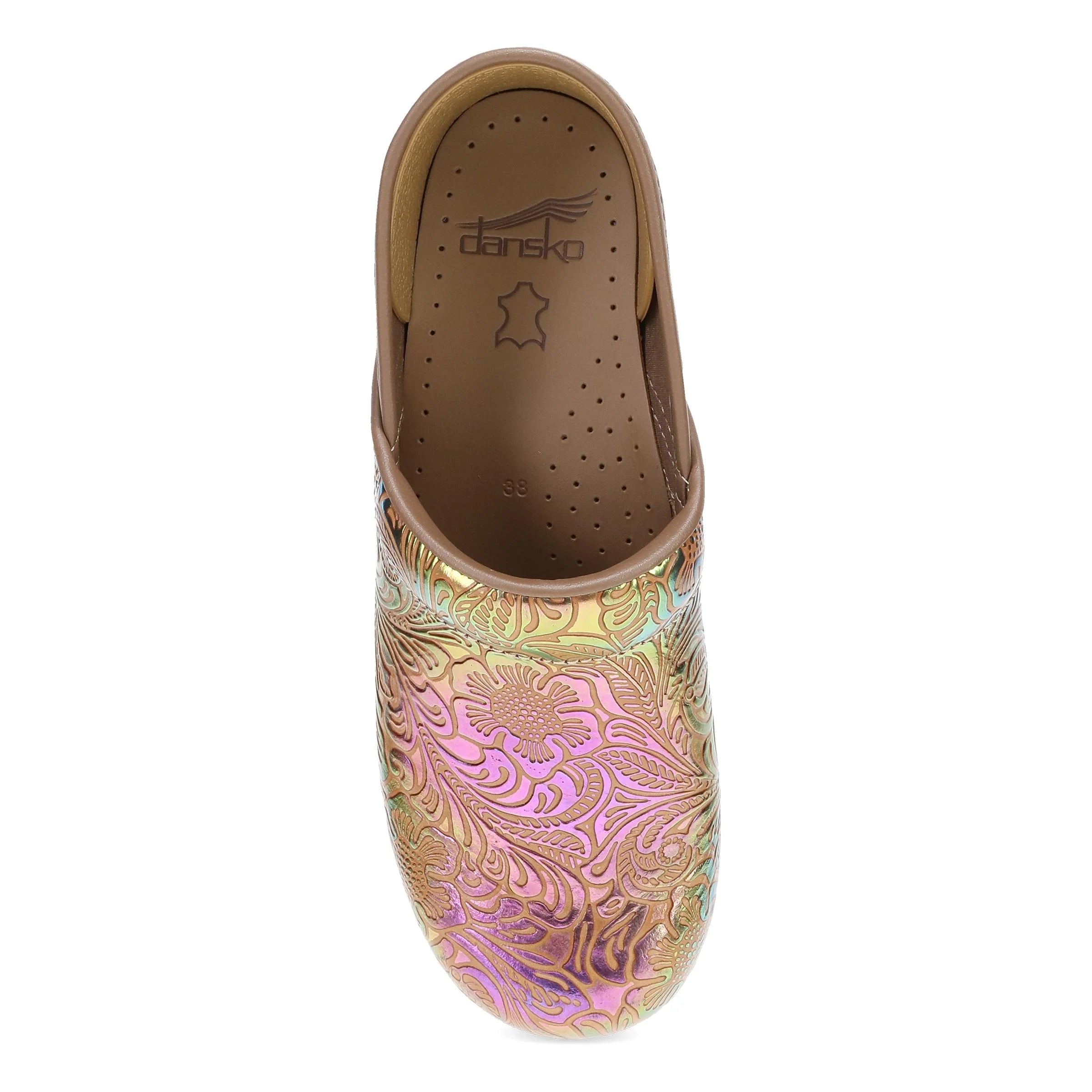 Dansko Professional Multicolor Tooled Leather Clog