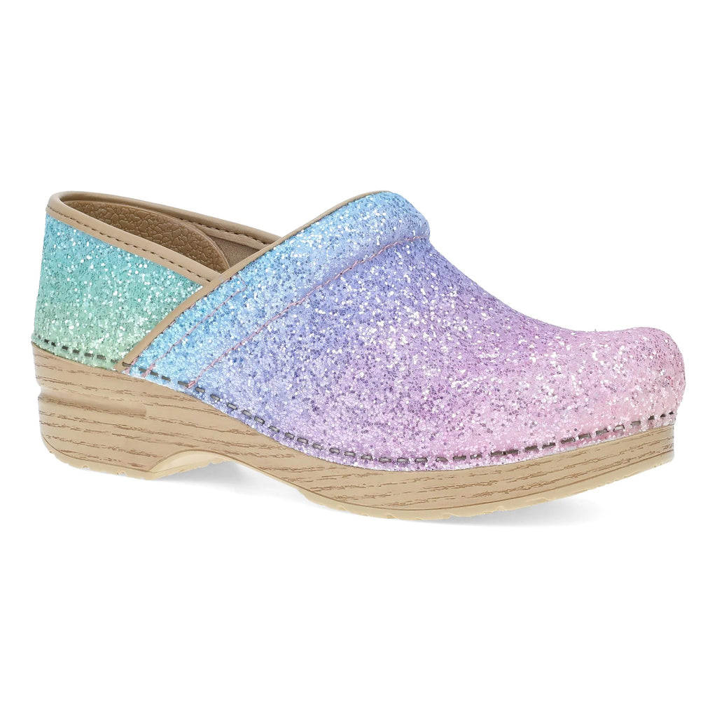 Professional Pastel Rainbow Glitter Clog