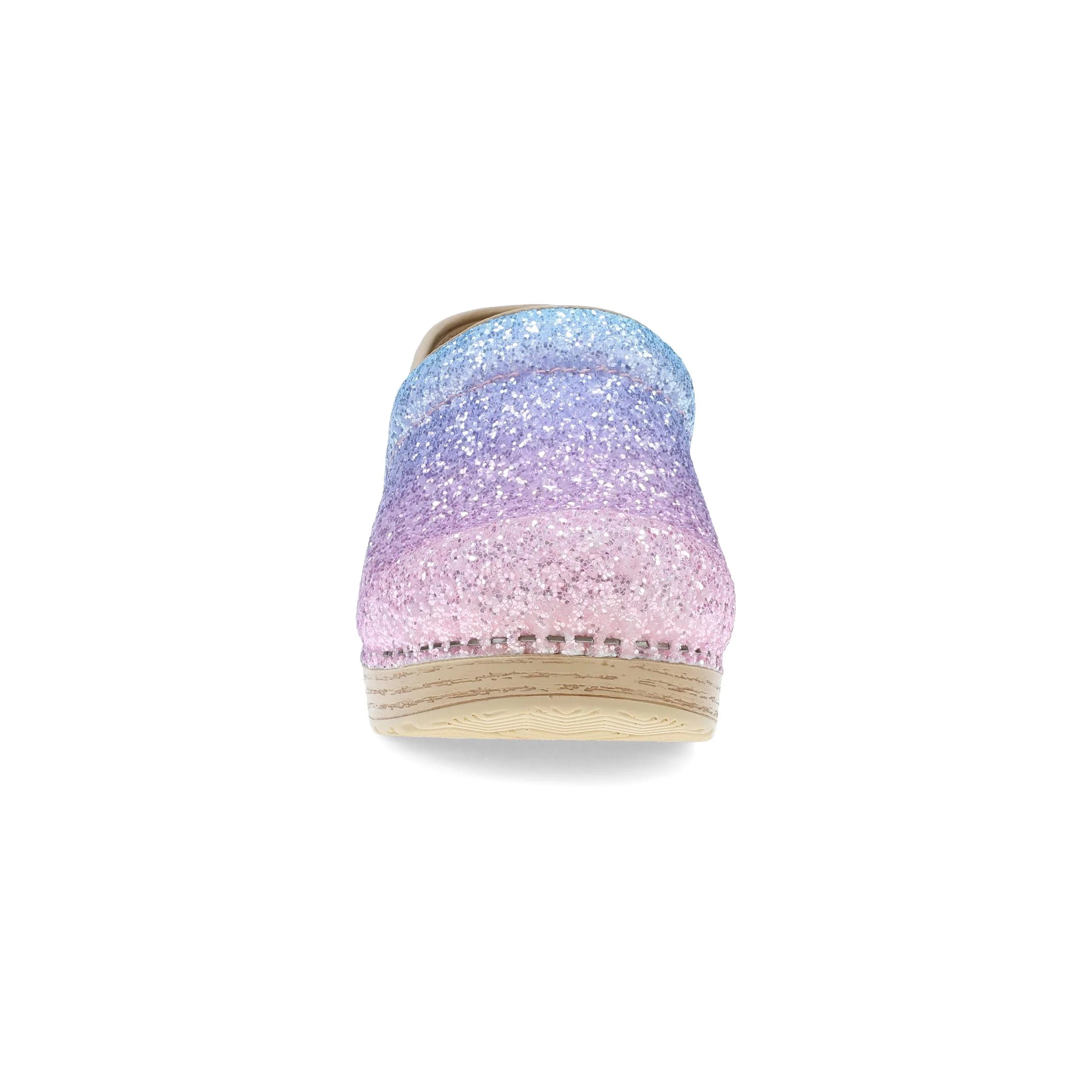 Professional Pastel Rainbow Glitter Clog