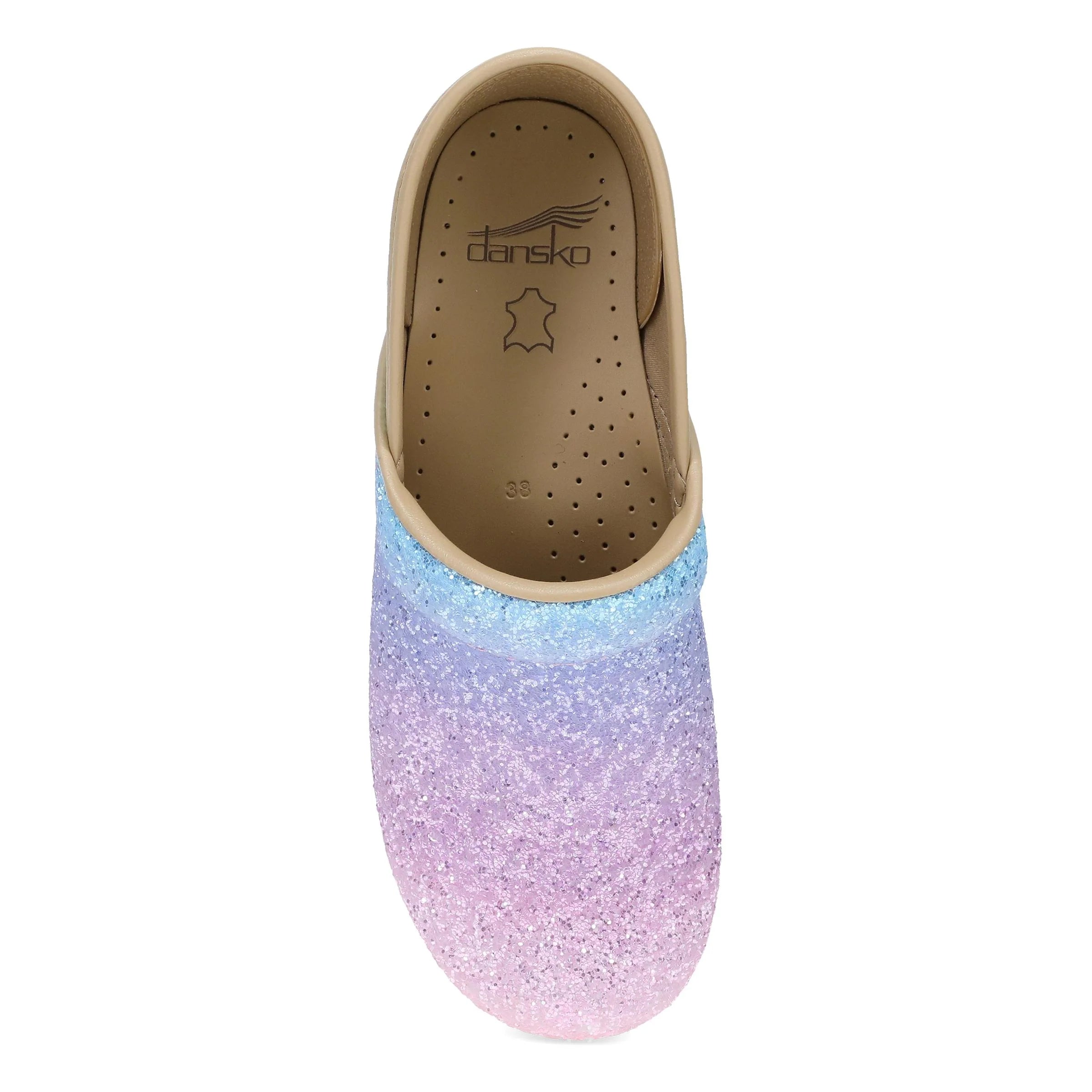 Professional Pastel Rainbow Glitter Clog