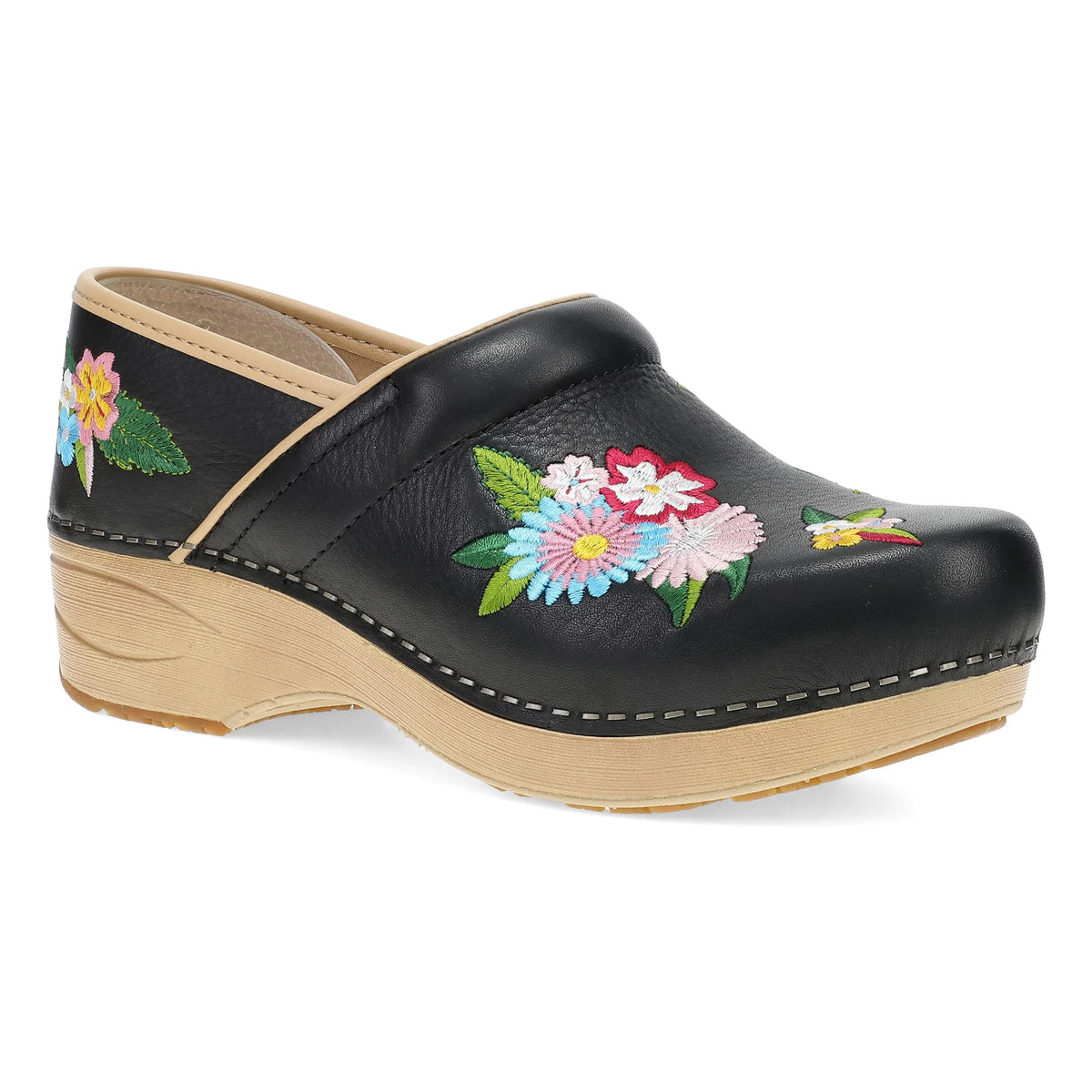 Dansko XP 2.0 Black Embroidered Clog
