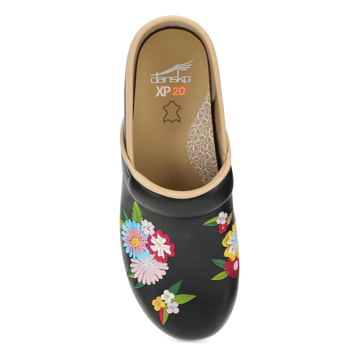 Dansko XP 2.0 Black Embroidered Clog