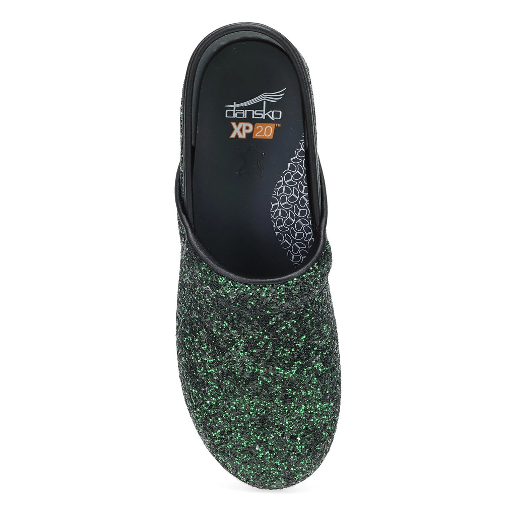 Dansko XP 2.0 Elixir Green Glitter Clog