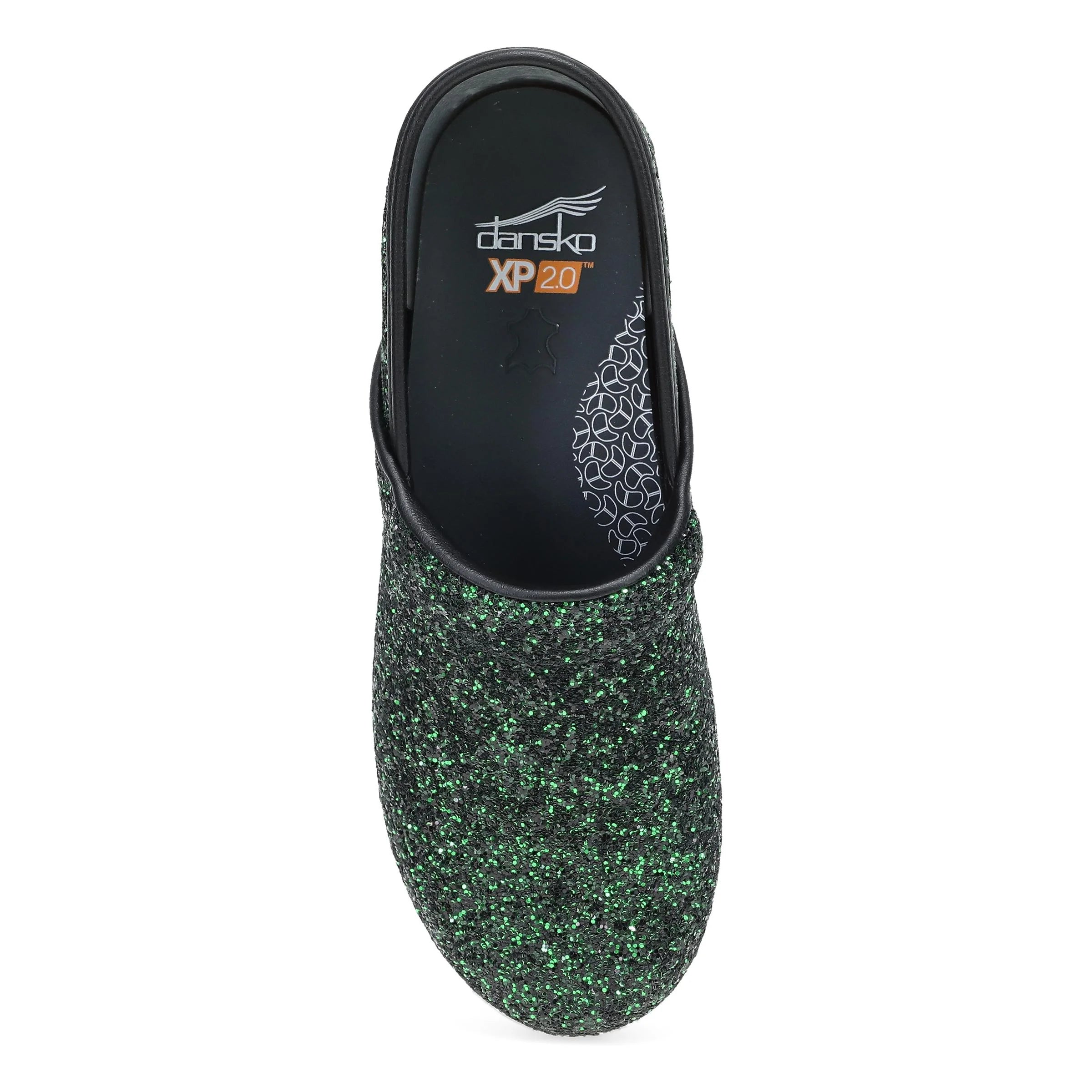 Dansko XP 2.0 Elixir Green Glitter Clog