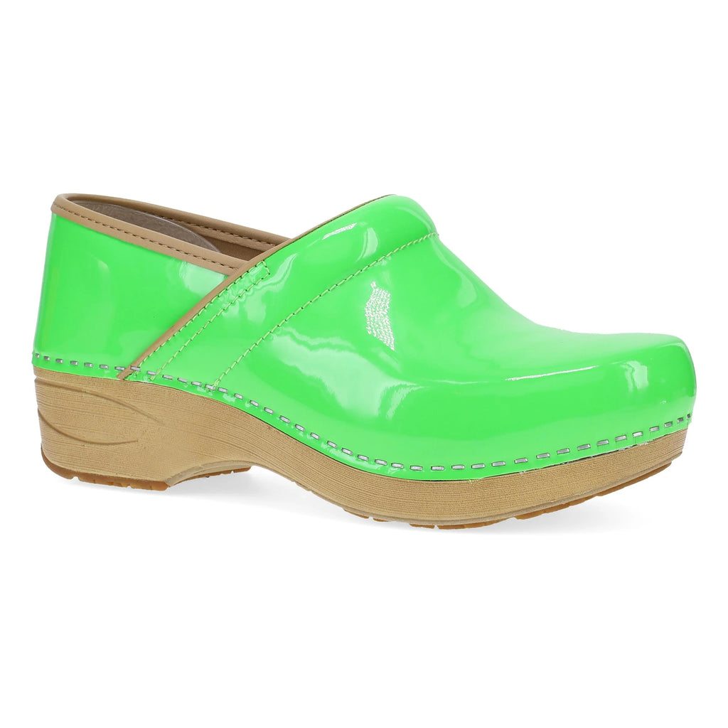 Dansko XP 2.0 Green Neon Patent Clog
