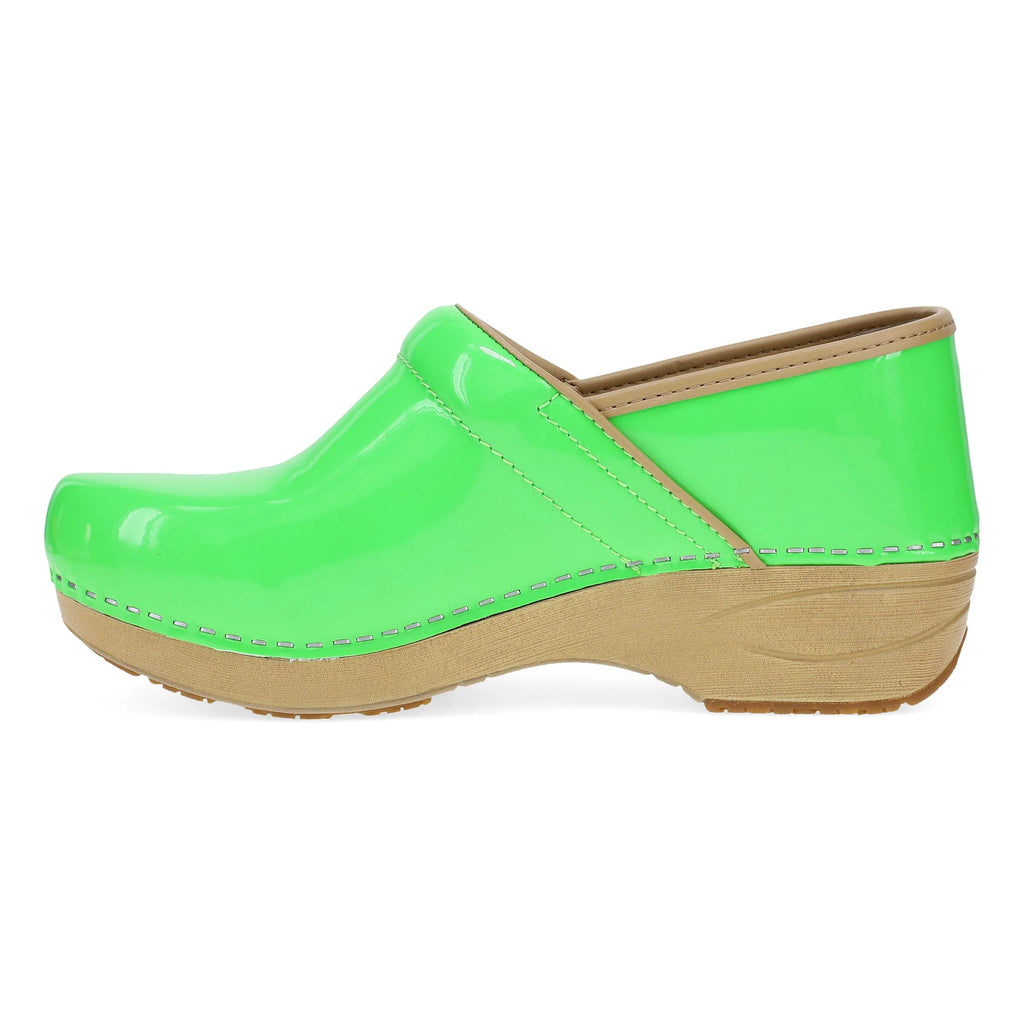 Dansko XP 2.0 Green Neon Patent Clog