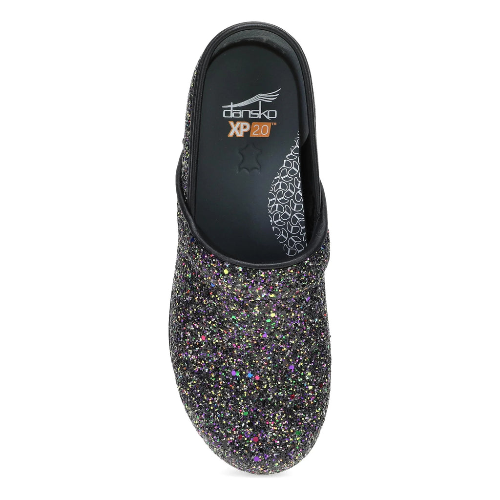 Dansko XP 2.0 Black Glitter Clog