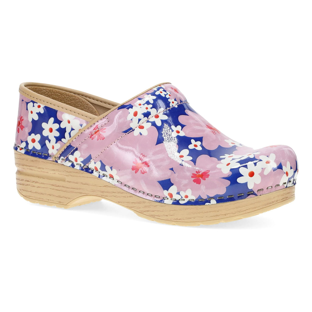 Professional Pink Bloom Patent Clog
