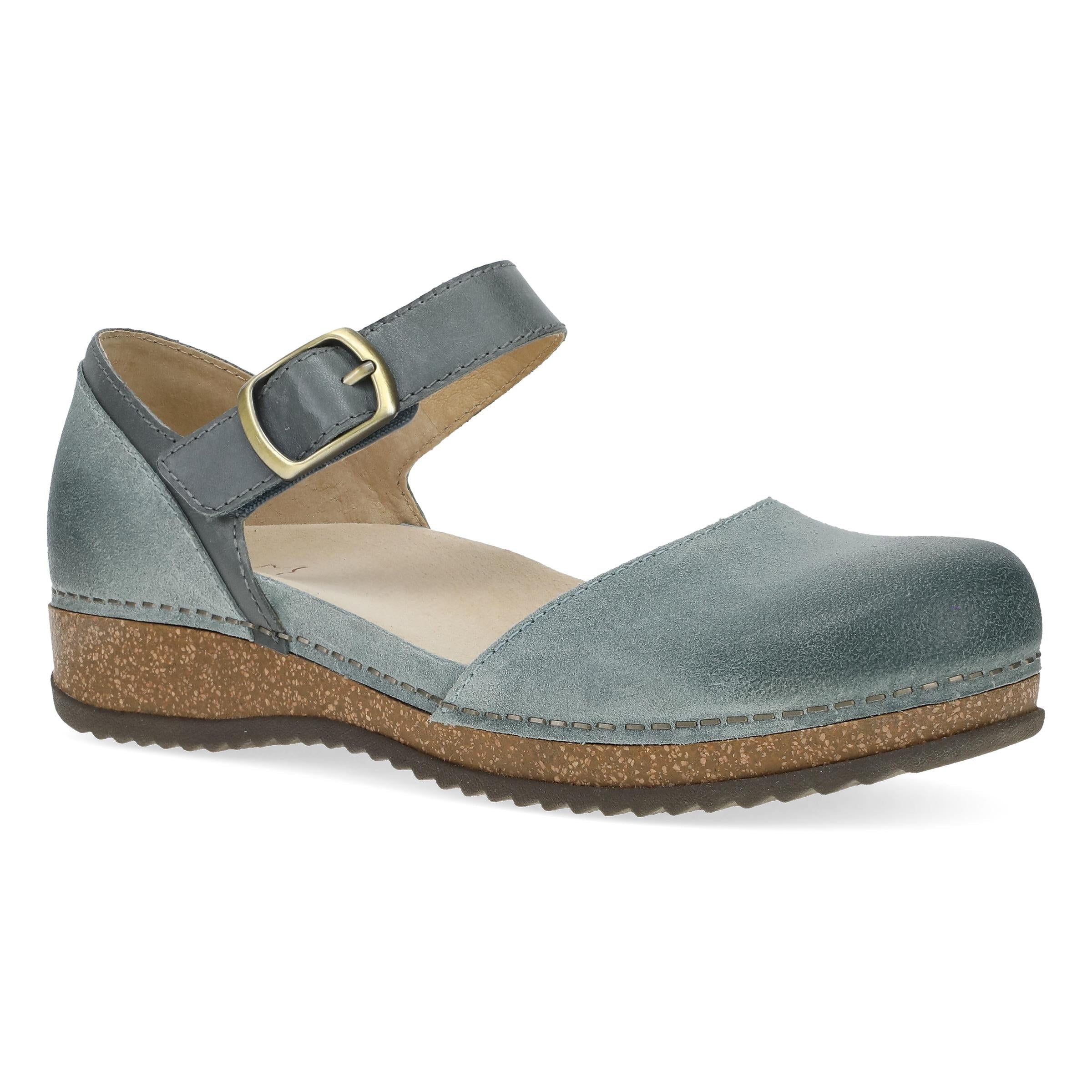 Mae Denim Burnished Suede