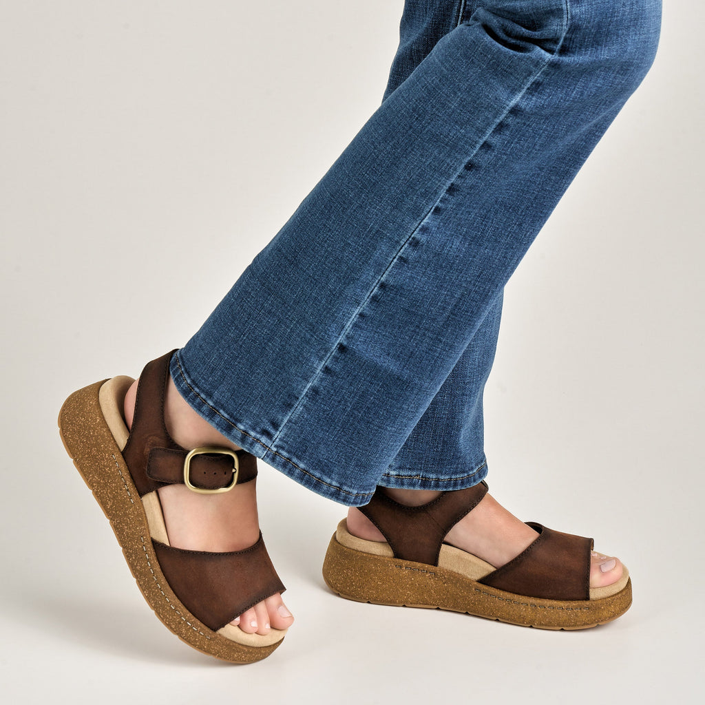 Bianca Brown Burnished Suede