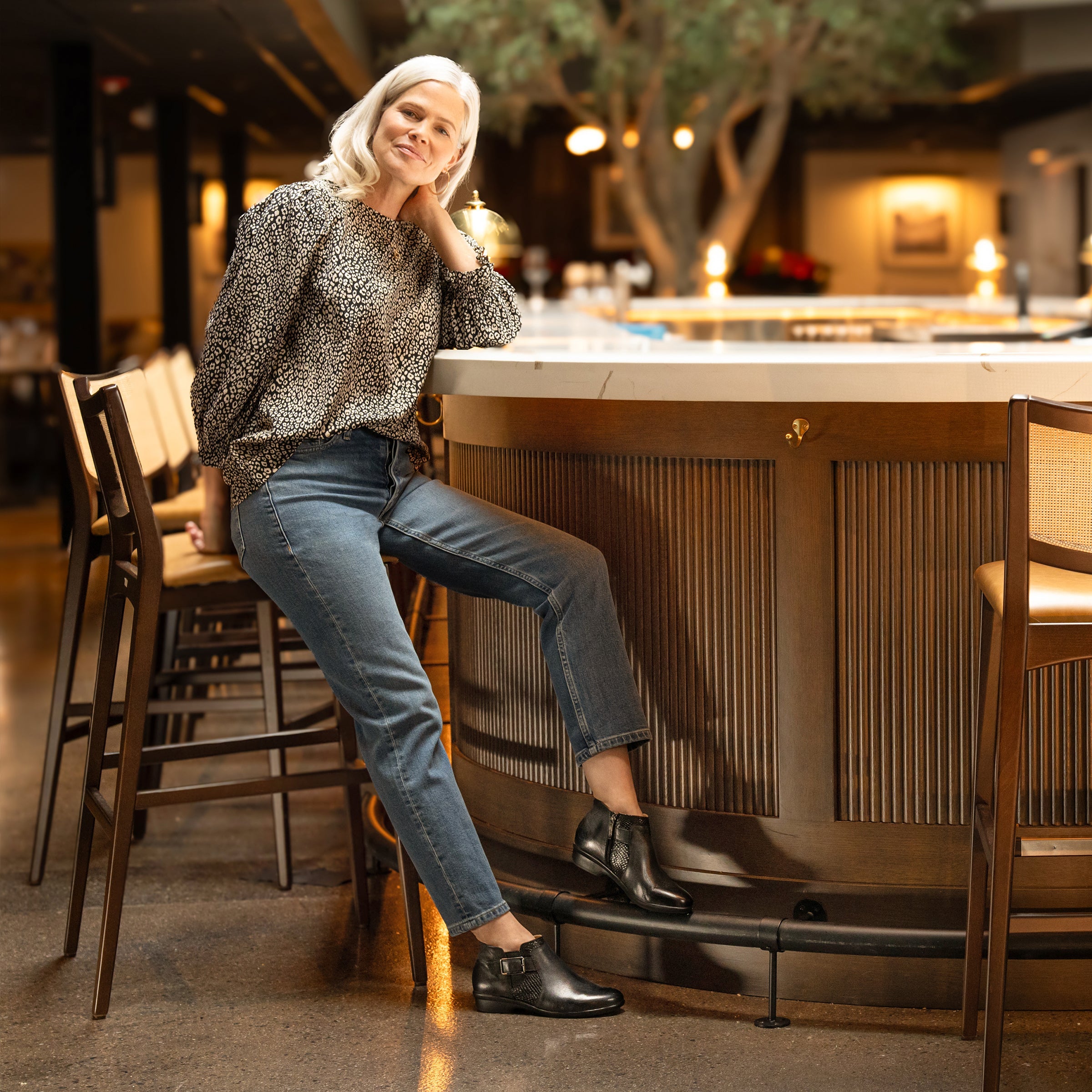 Carolyn Black Burnished Calf