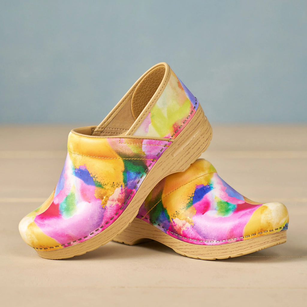 Dansko Professional Watercolor Leather Clog
