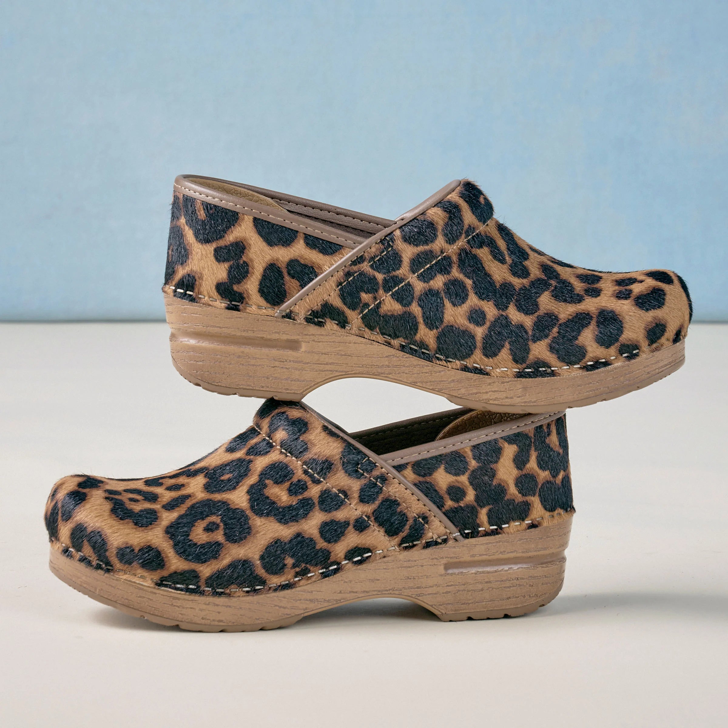 Dansko Professional Leopard Haircalf Clog