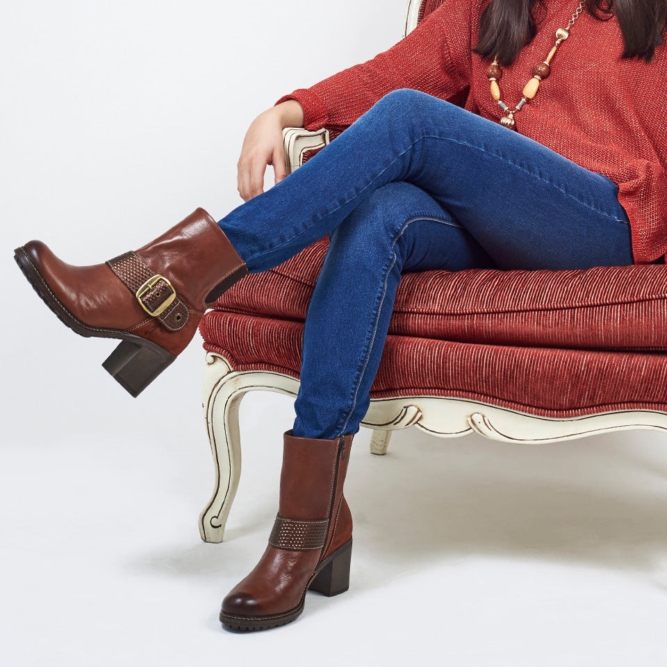 Dromedaris Holly Leather Ankle Boot