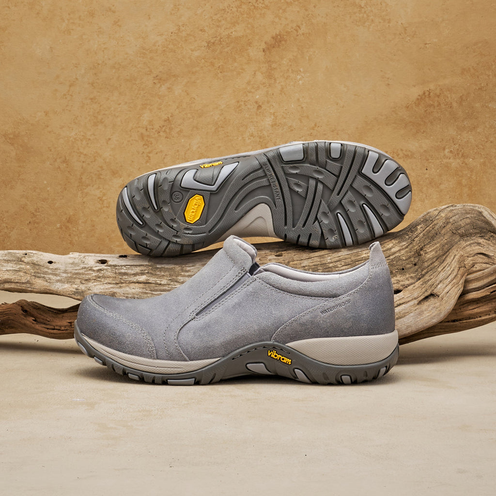 Pippy Grey Waterproof Burnished Suede