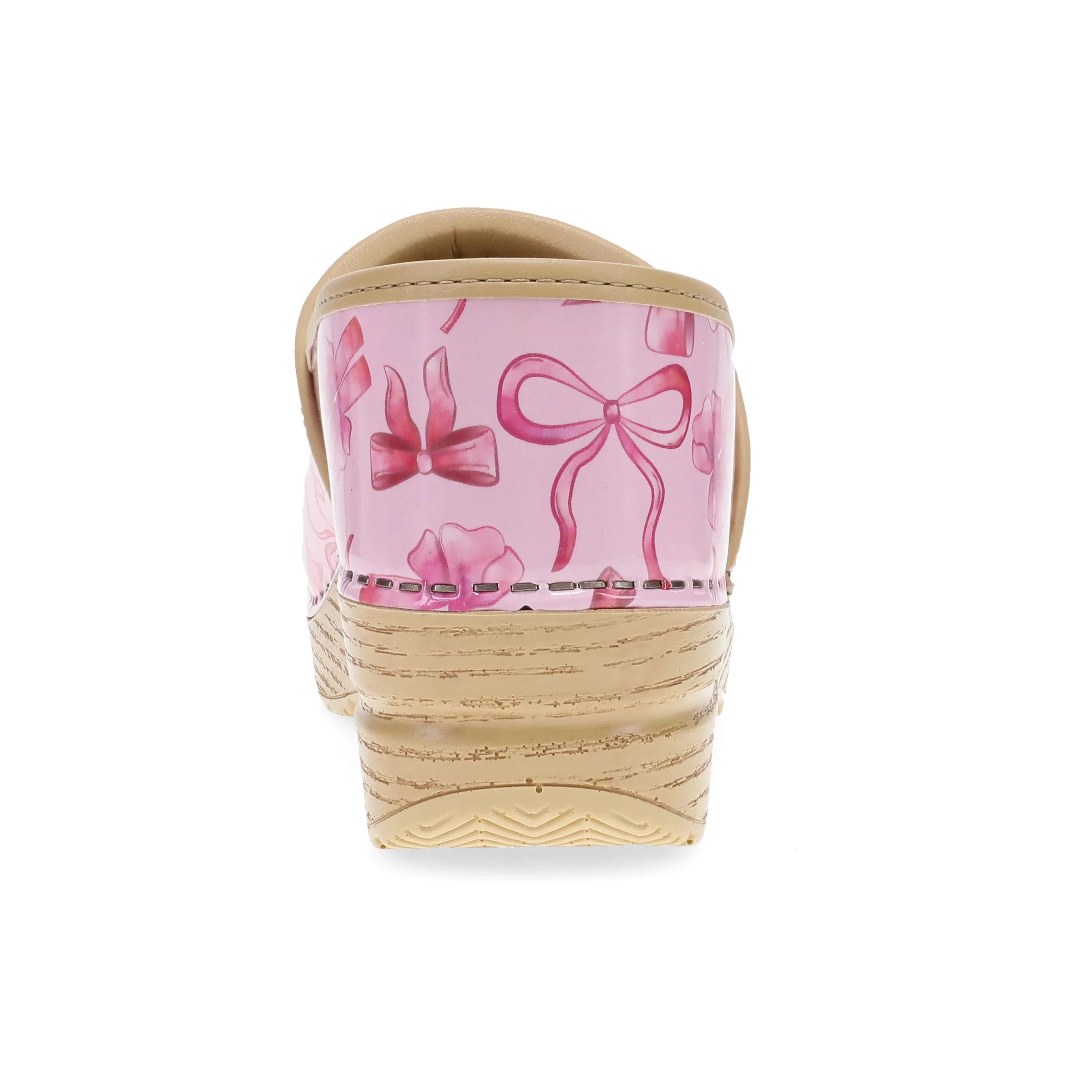 Professional Pink Bow Patent Clog