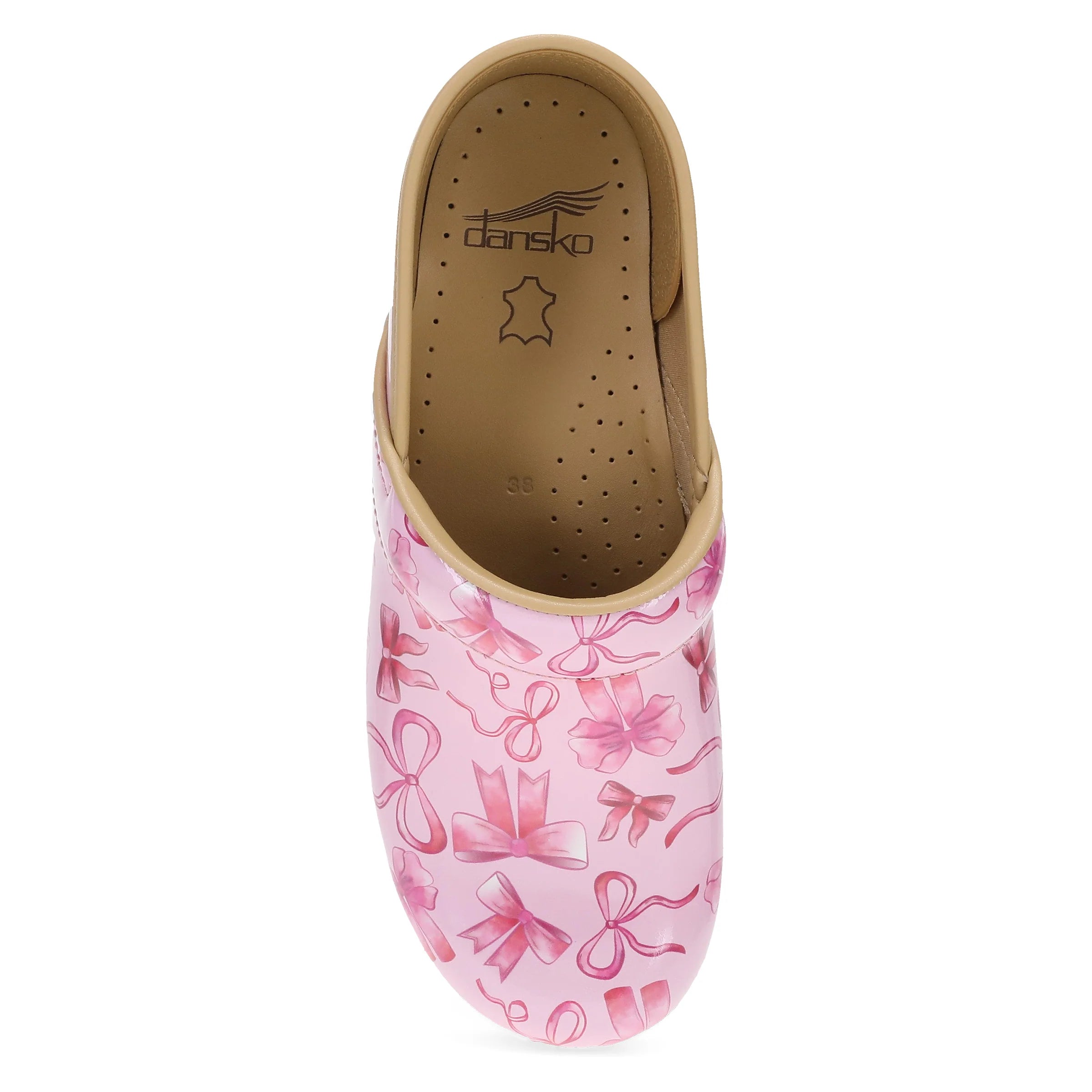 Professional Pink Bow Patent Clog