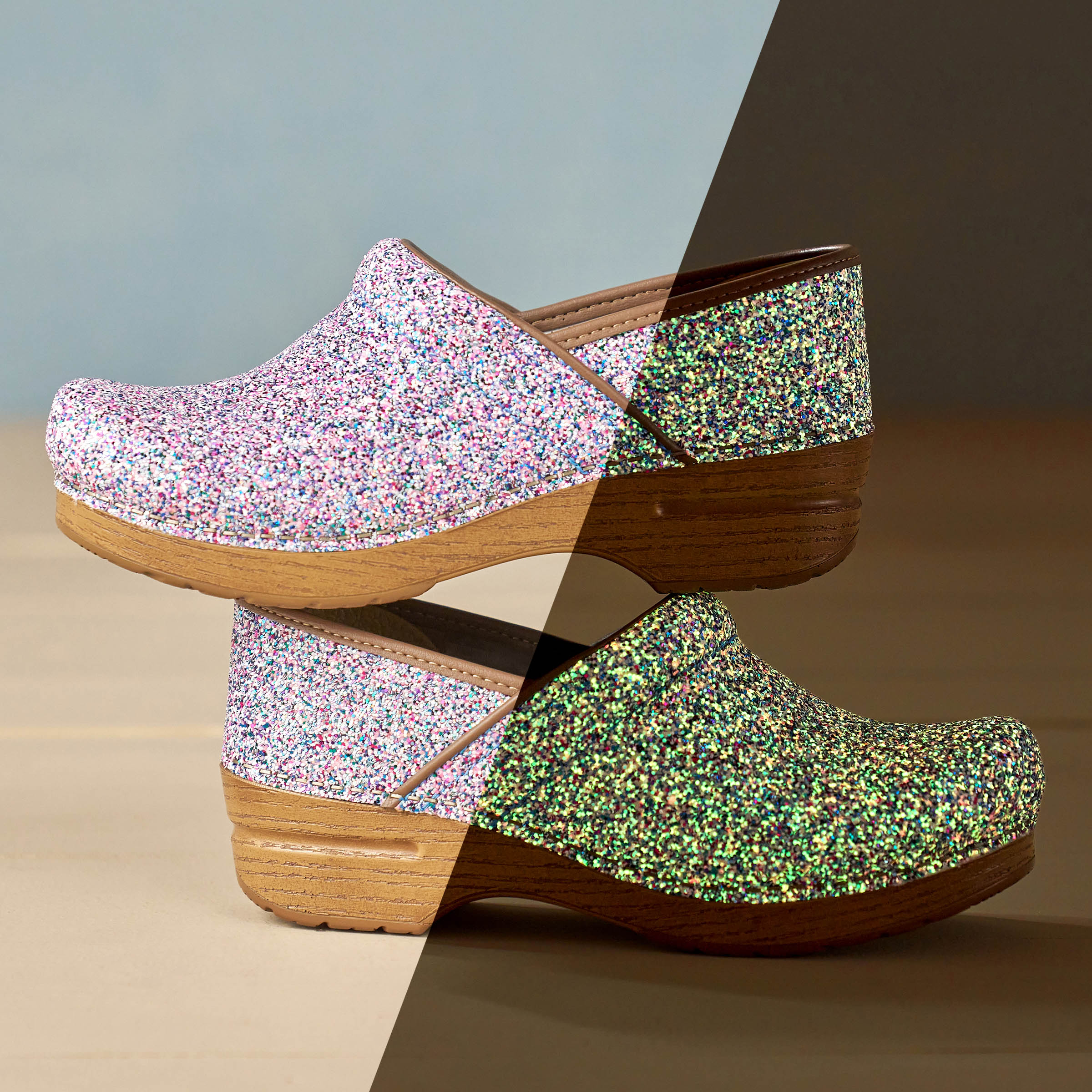 Dansko Professional Day Glow Glitter Clog