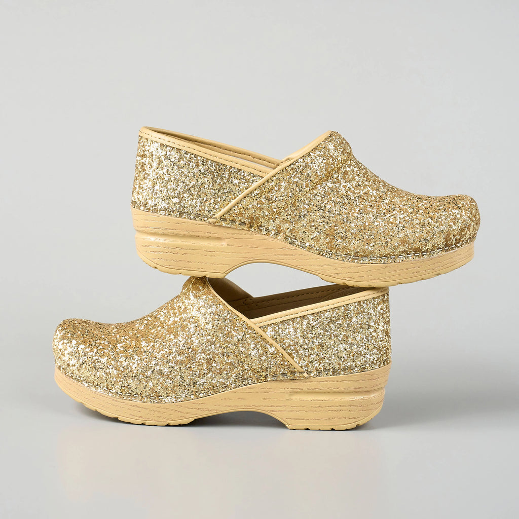Dansko Professional Gold Glitter Clog