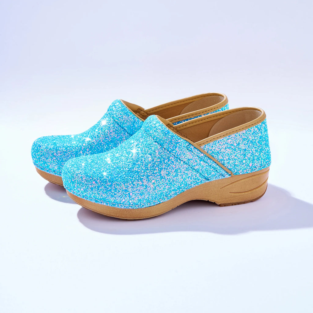 Dansko XP 2.0 Ice Blue Glitter Clog