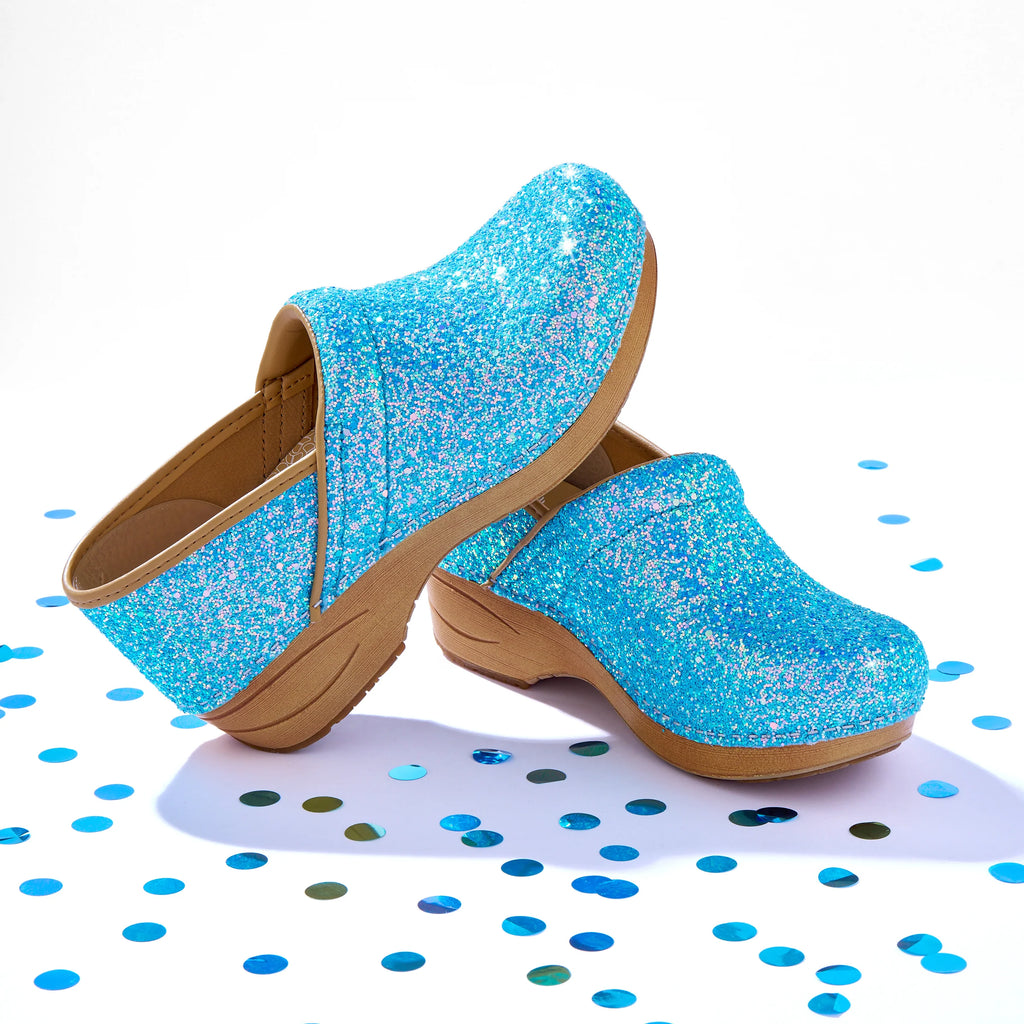 Dansko XP 2.0 Ice Blue Glitter Clog