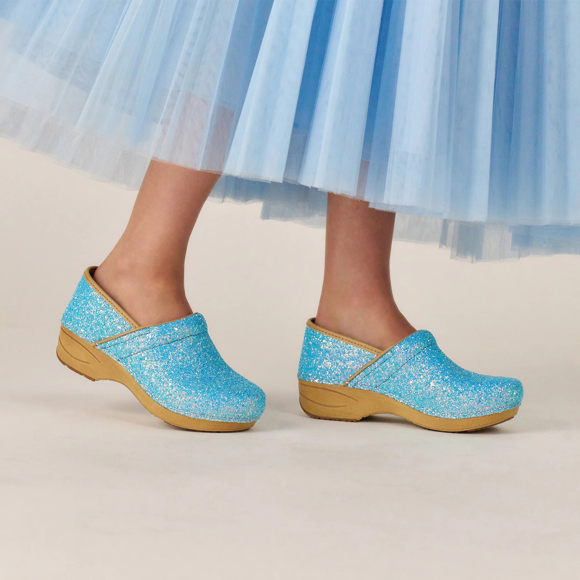 Dansko XP 2.0 Ice Blue Glitter Clog