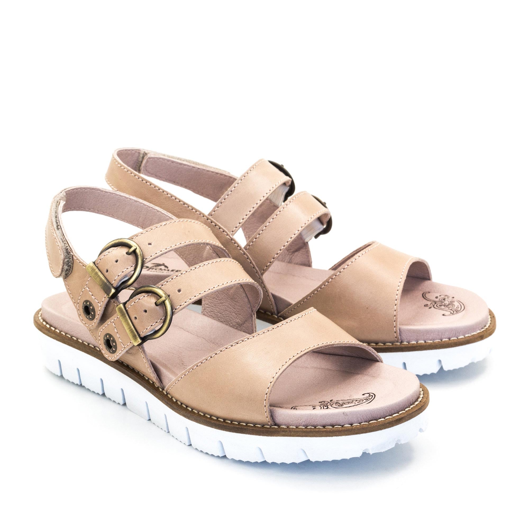 Dromedaris Alicia Leather Strappy Adjustable Sandals