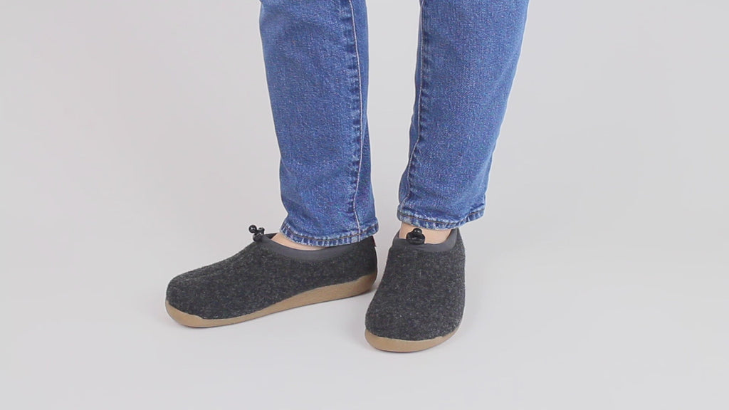 Sanita Stromo Unisex Slipper in Charcoal