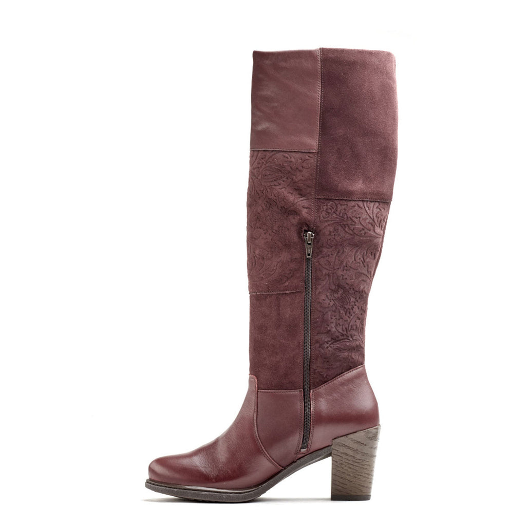 Dromedaris Geneva High Riding Leather & Suede Boot