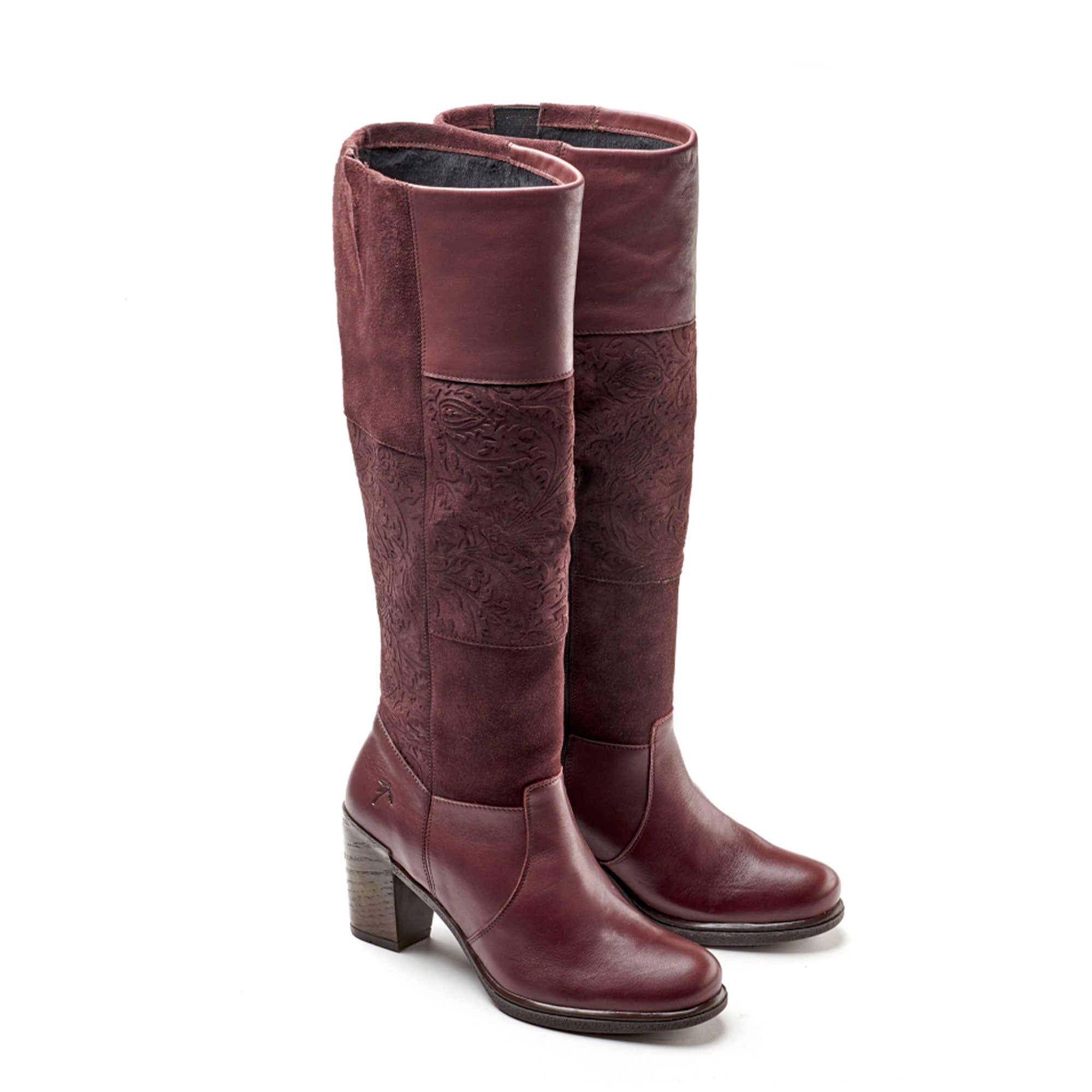 Dromedaris Geneva High Riding Leather & Suede Boot