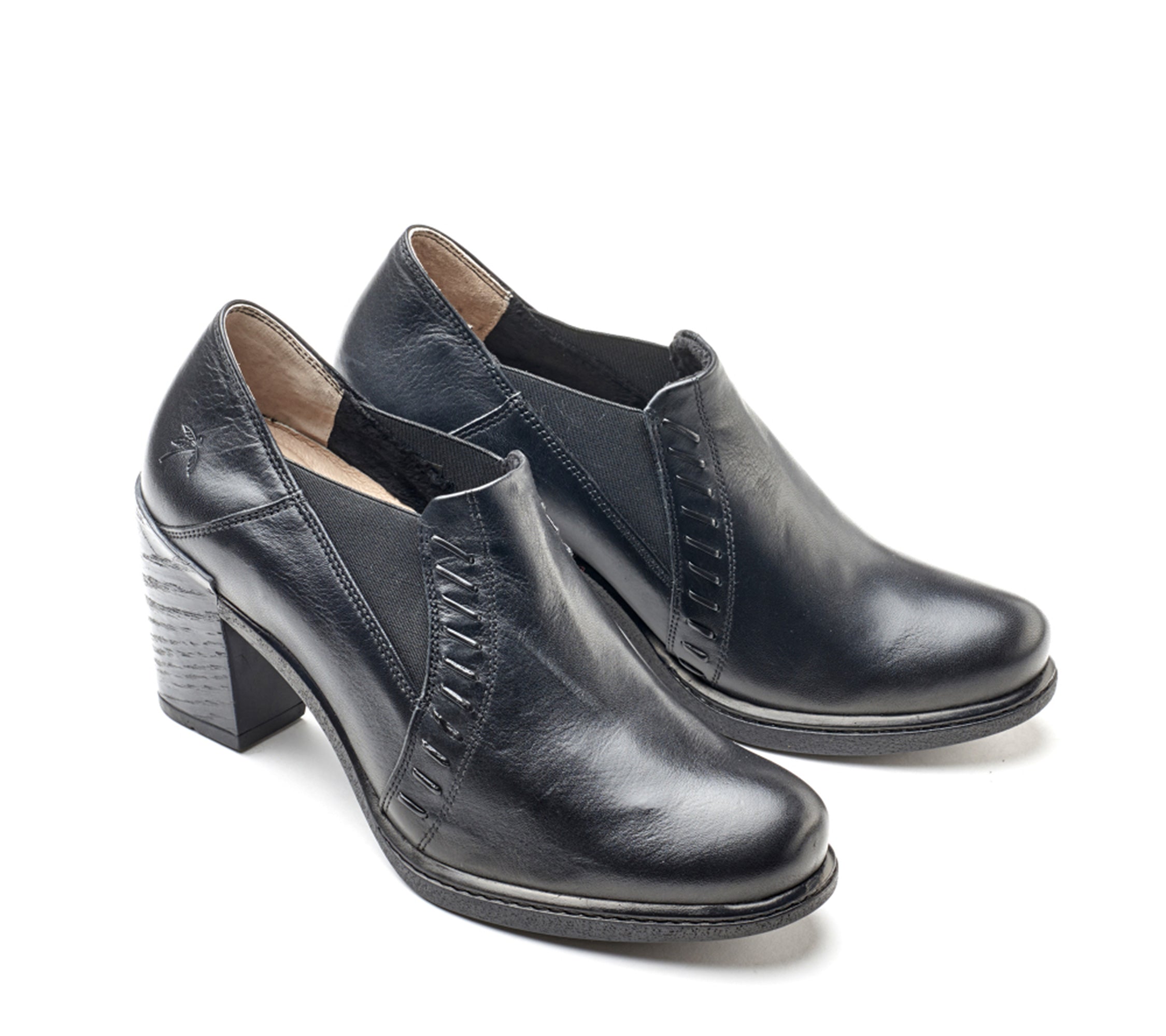 Dromedaris Gina Mid-Heel Leather Pump