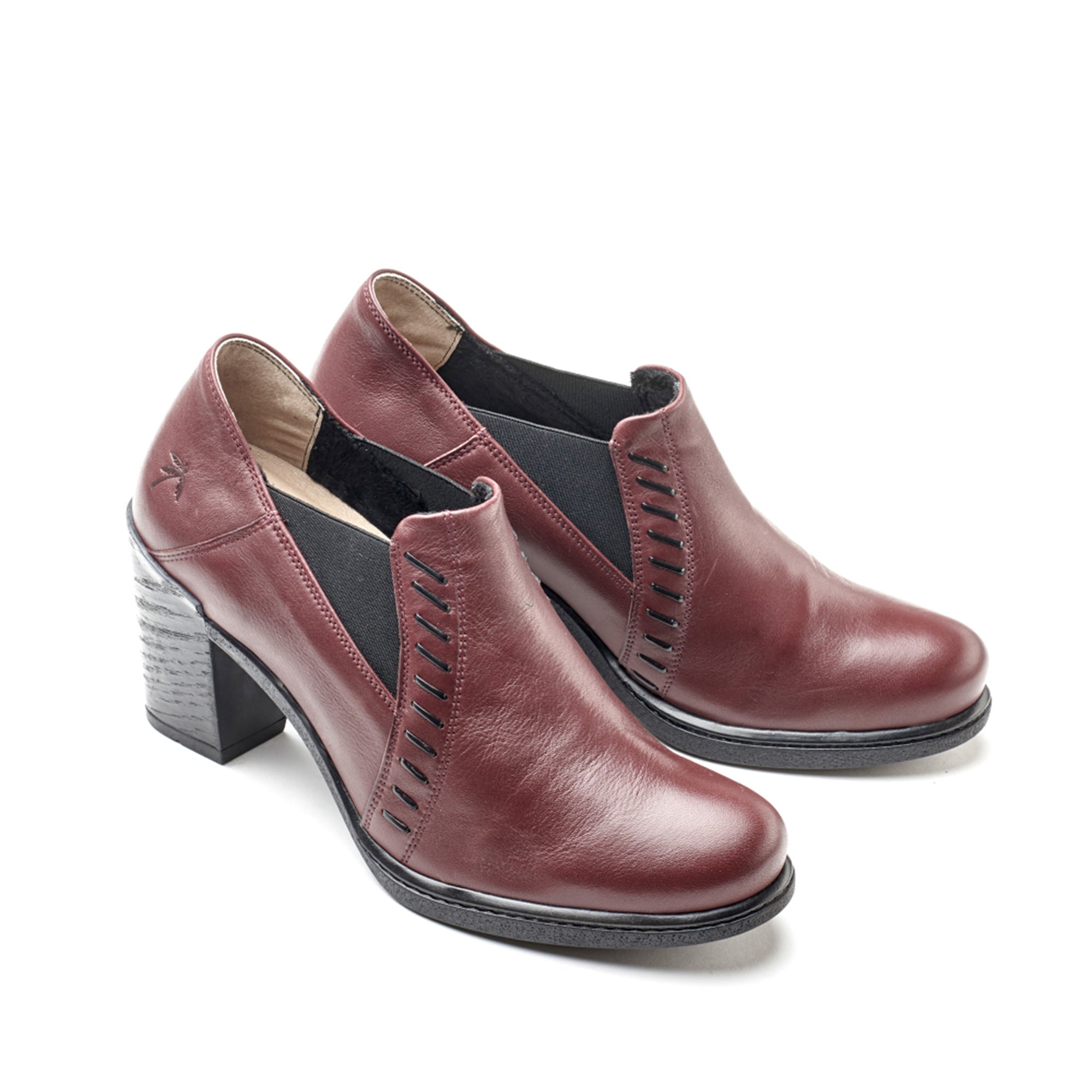 Dromedaris Gina Mid-Heel Leather Pump