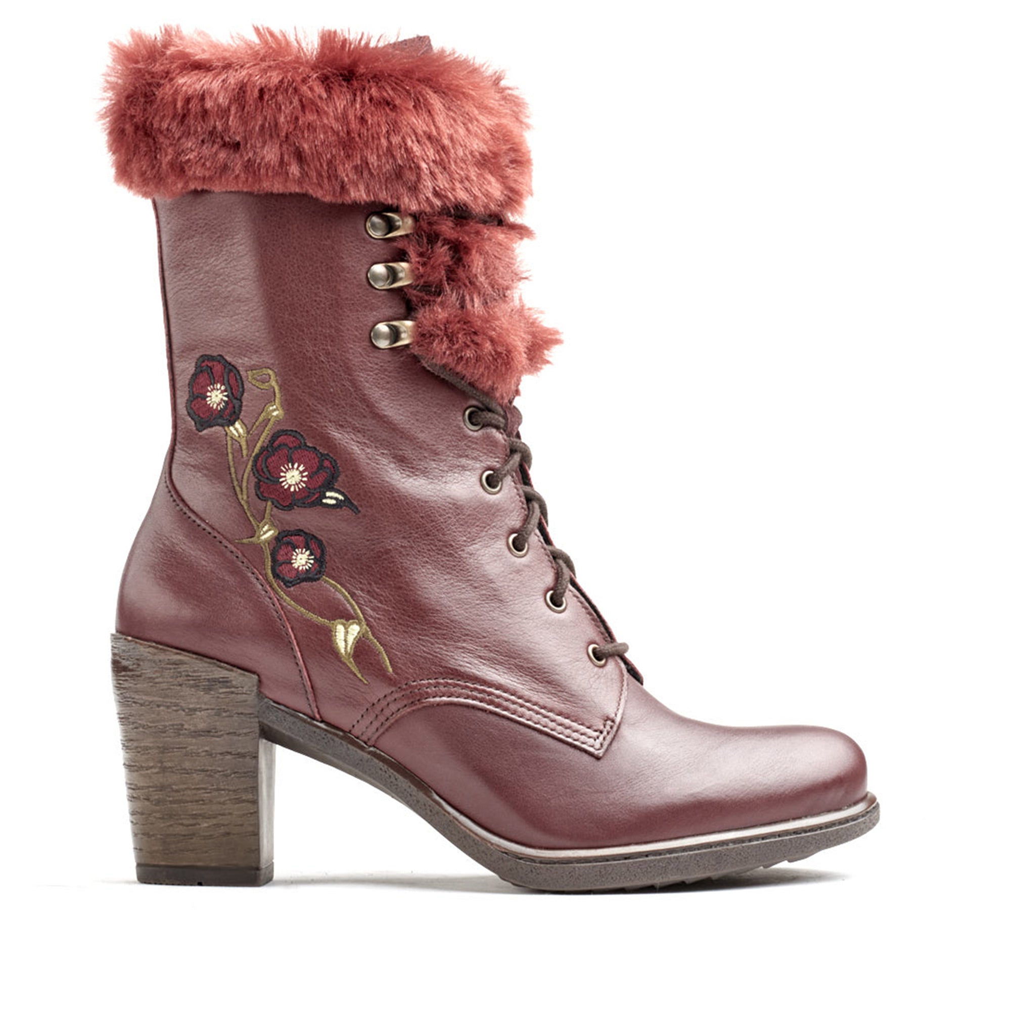 Dromedaris Goldie Leather Mid-Heel Boot