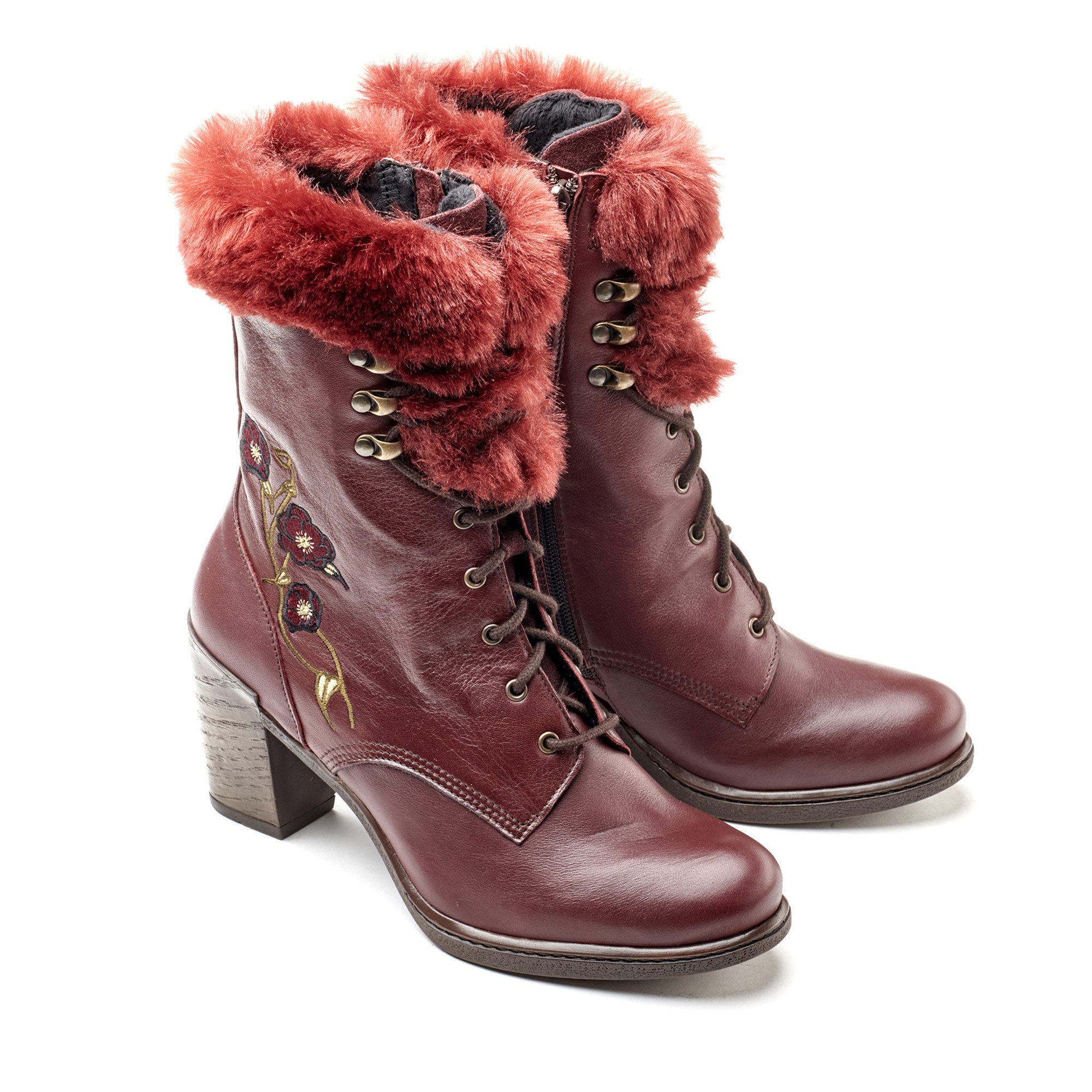 Dromedaris Goldie Leather Mid-Heel Boot