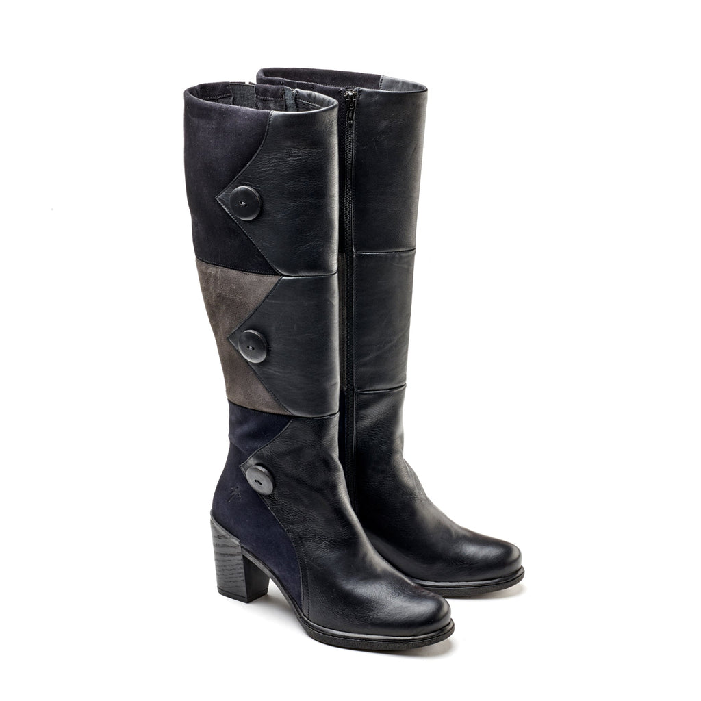 Dromedaris Gwyneth High Riding Leather & Suede Boot