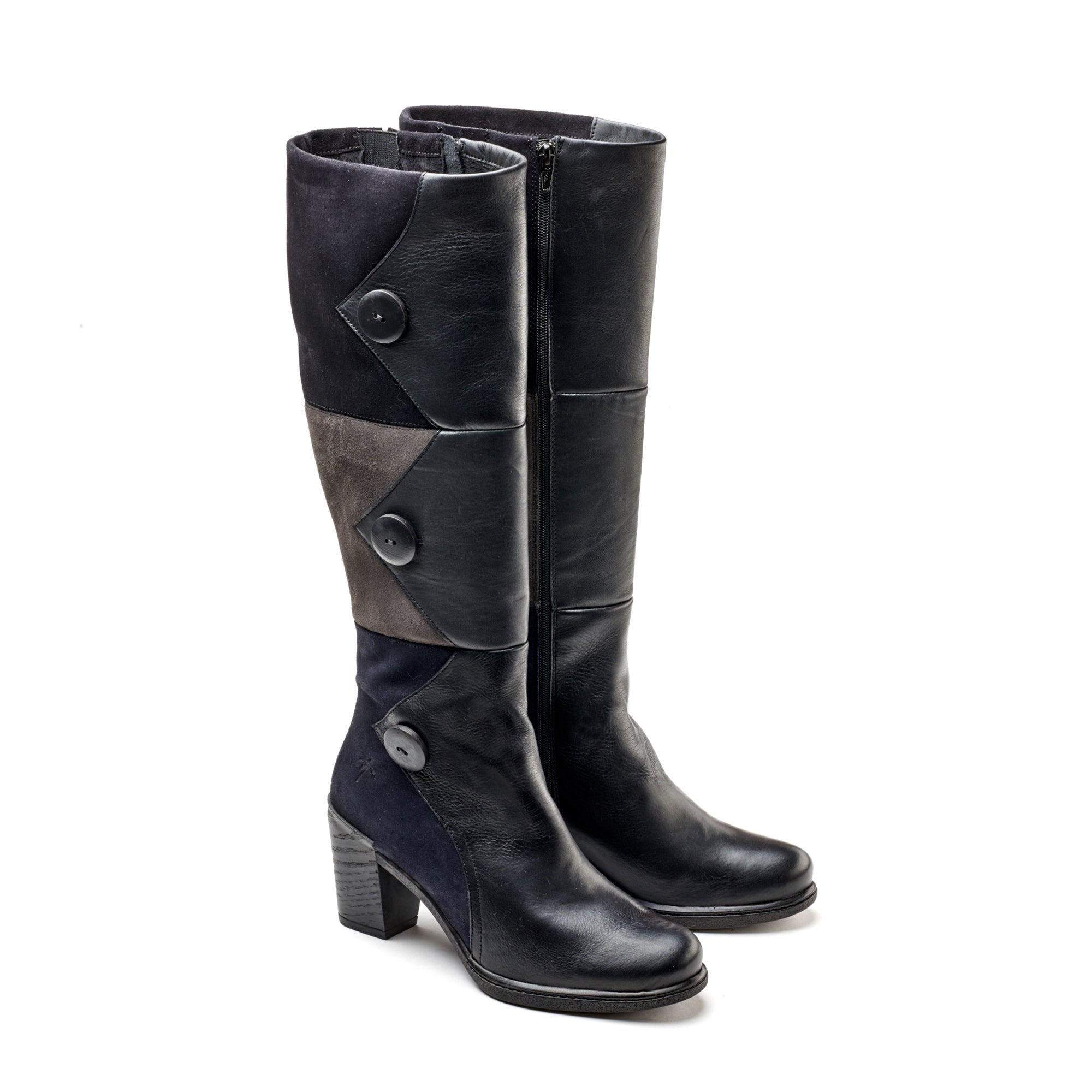 Dromedaris Gwyneth High Riding Leather & Suede Boot
