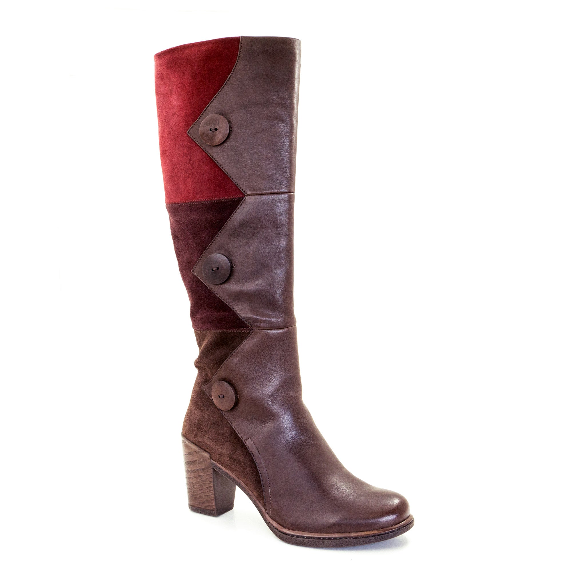 Dromedaris Gwyneth High Riding Leather & Suede Boot