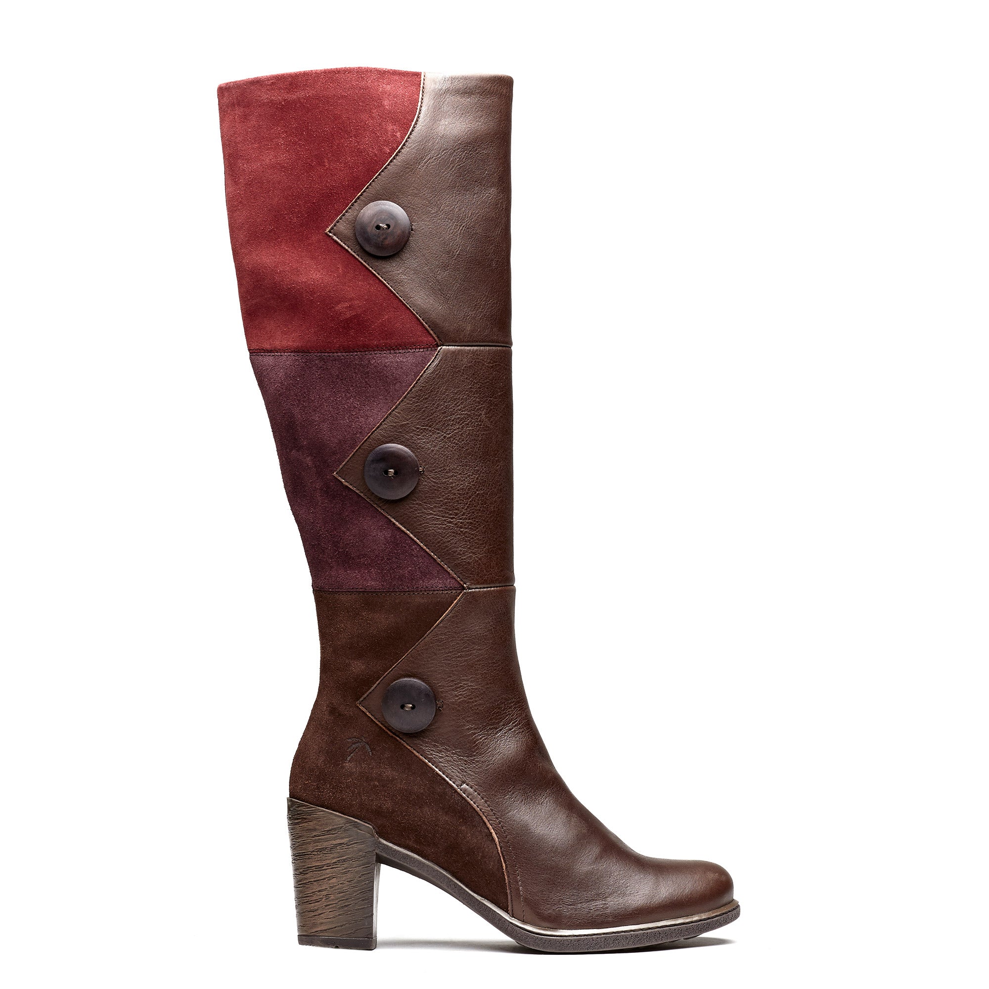 Dromedaris Gwyneth High Riding Leather & Suede Boot