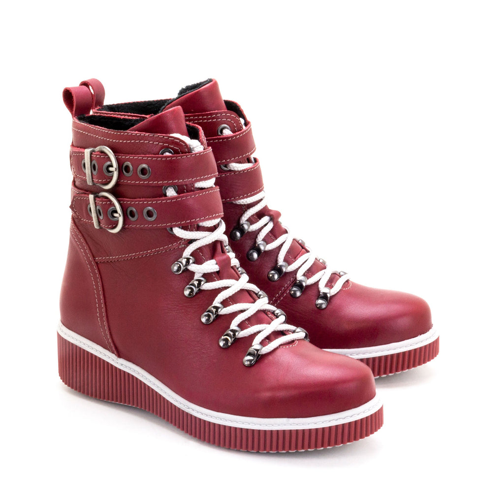 Dromedaris Jessie Leather Wedge Boot