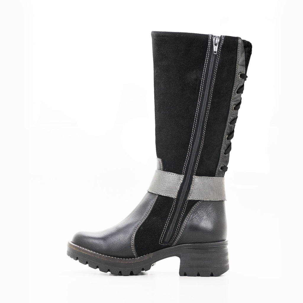 Dromedaris Kadia Mid-Calf Leather & Suede Boot