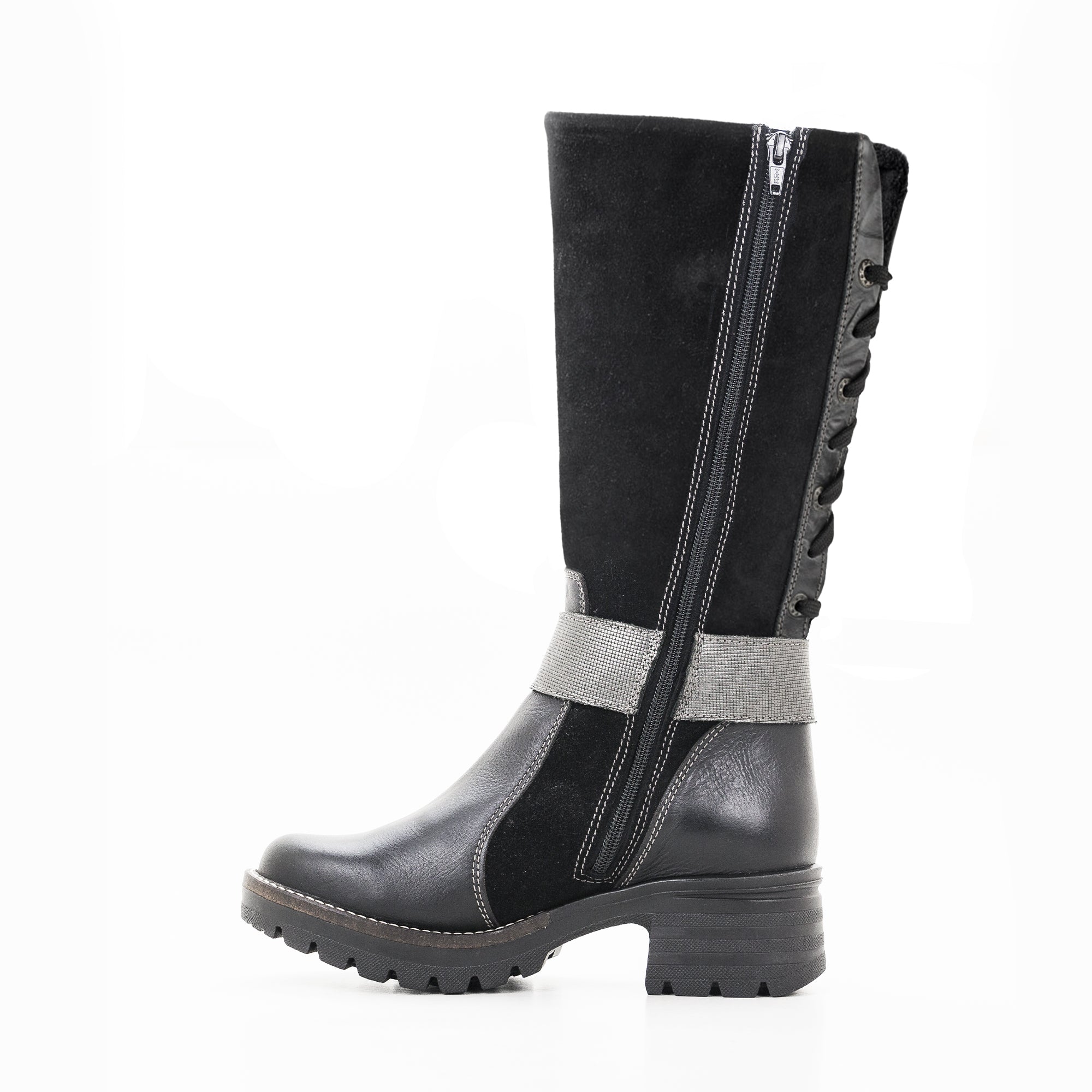 Dromedaris Kadia Mid-Calf Leather & Suede Boot