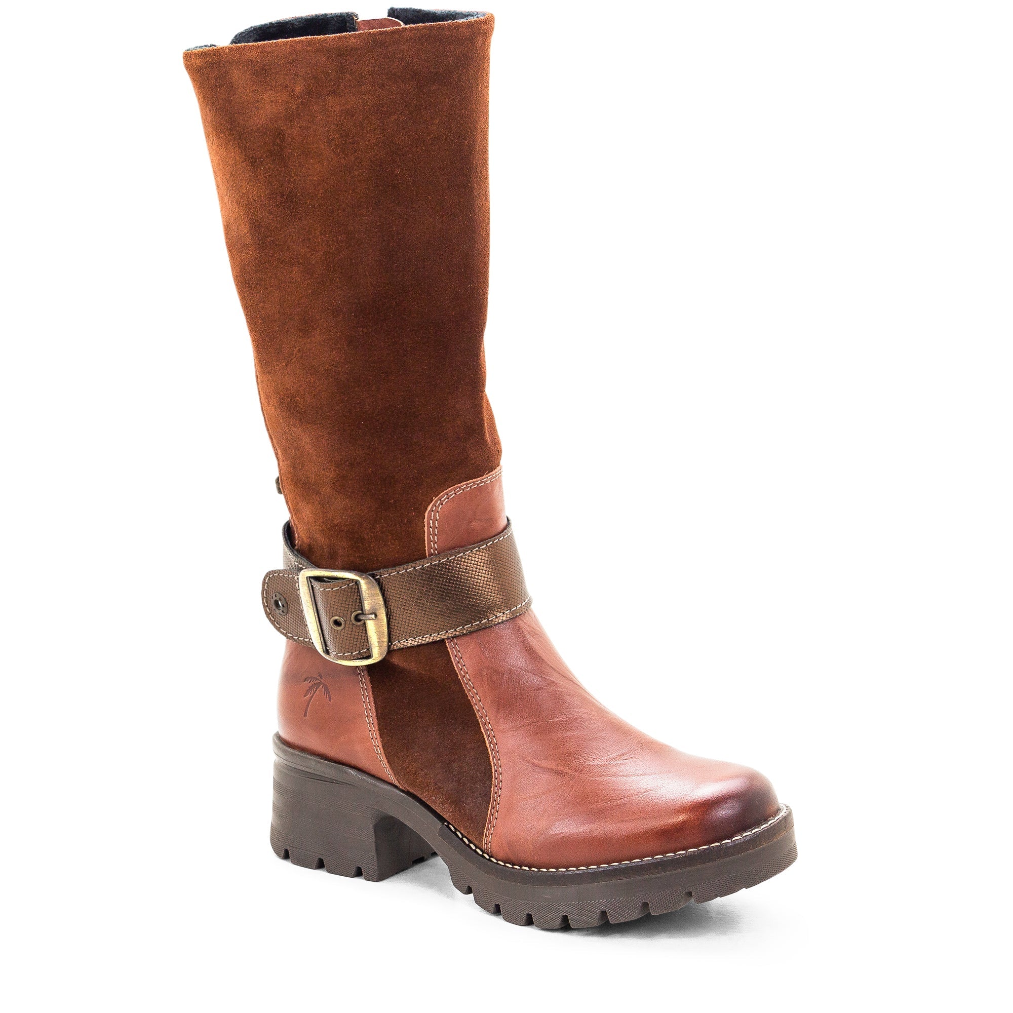 Dromedaris Kadia Mid-Calf Leather & Suede Boot