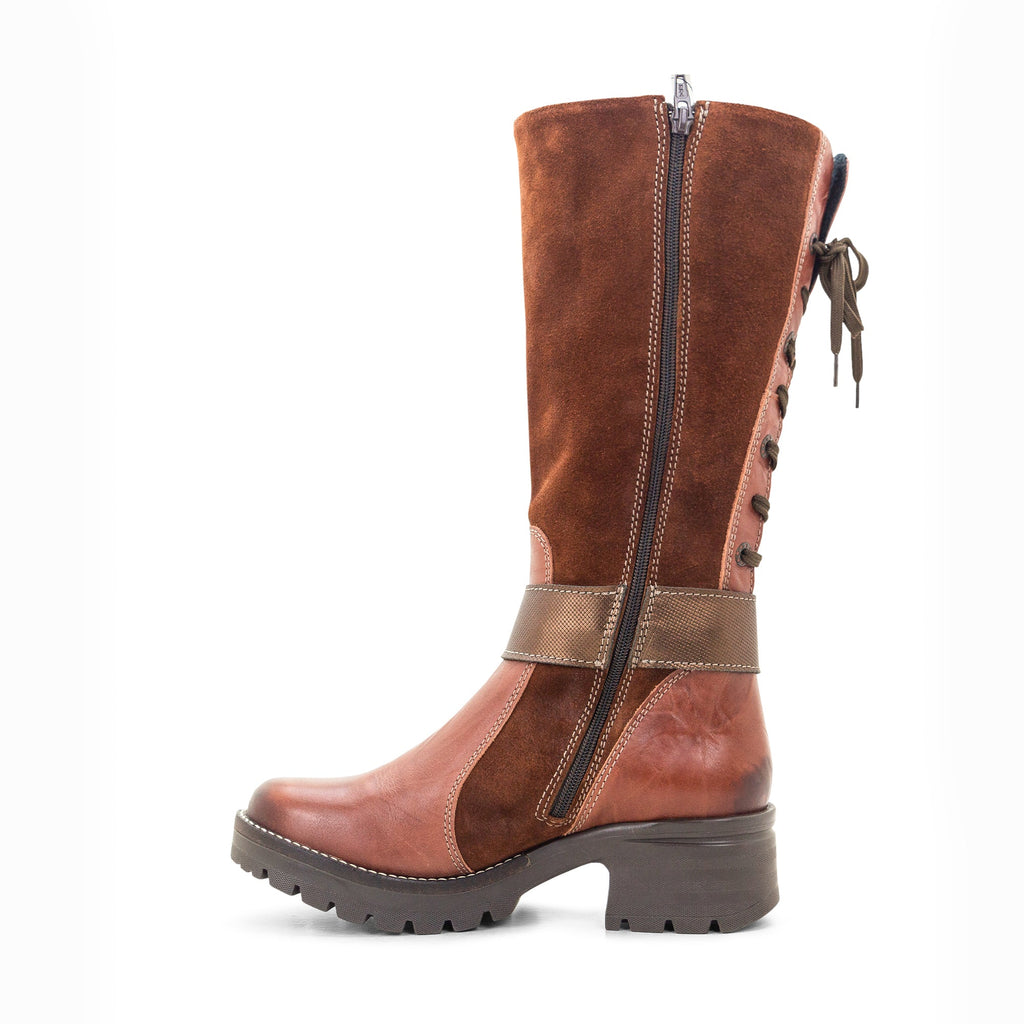 Dromedaris Kadia Mid-Calf Leather & Suede Boot