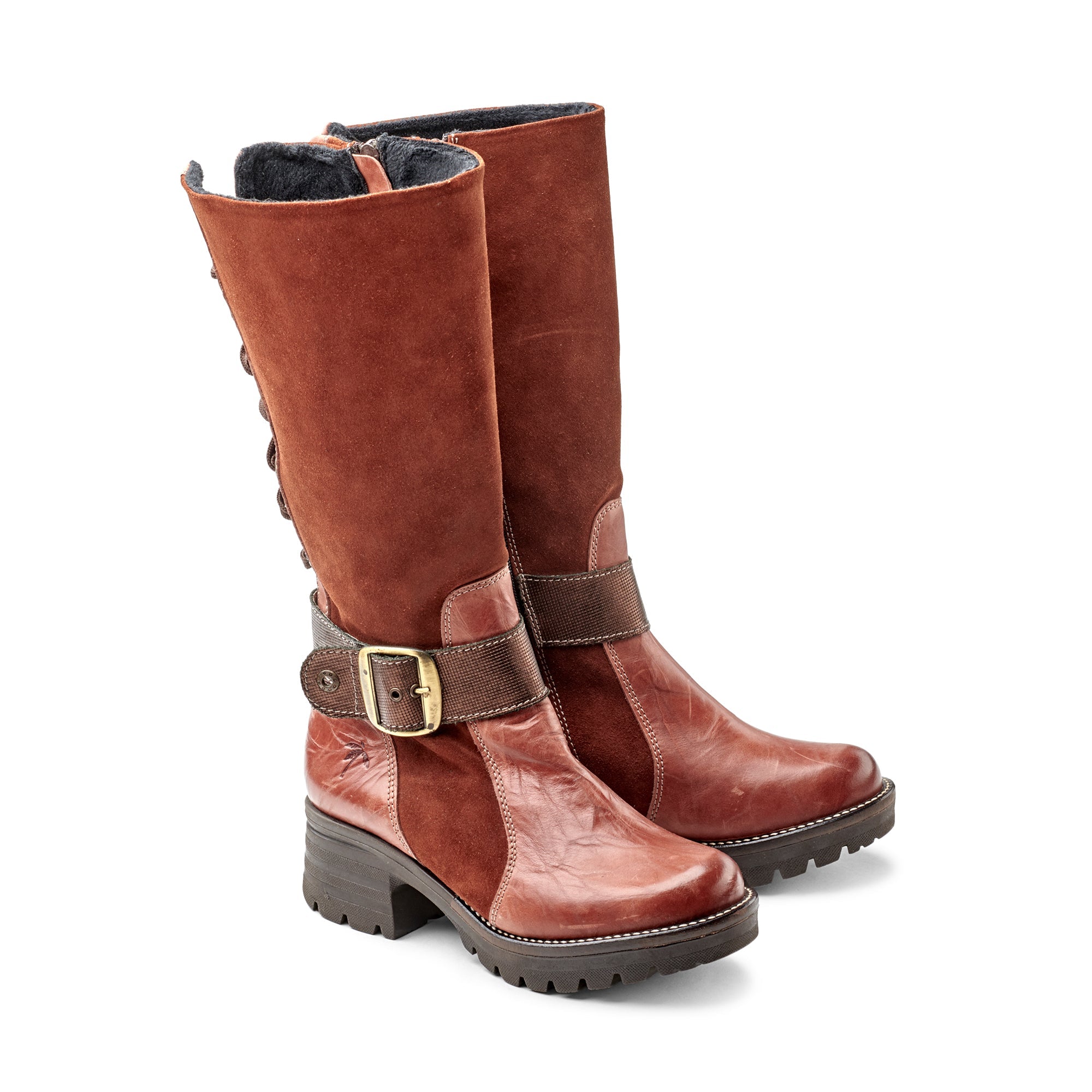 Dromedaris Kadia Mid-Calf Leather & Suede Boot