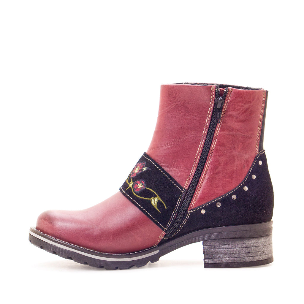 Dromedaris Kamilah Scrunched Leather & Suede Boot