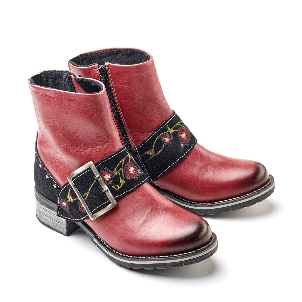 Dromedaris Kamilah Scrunched Leather & Suede Boot